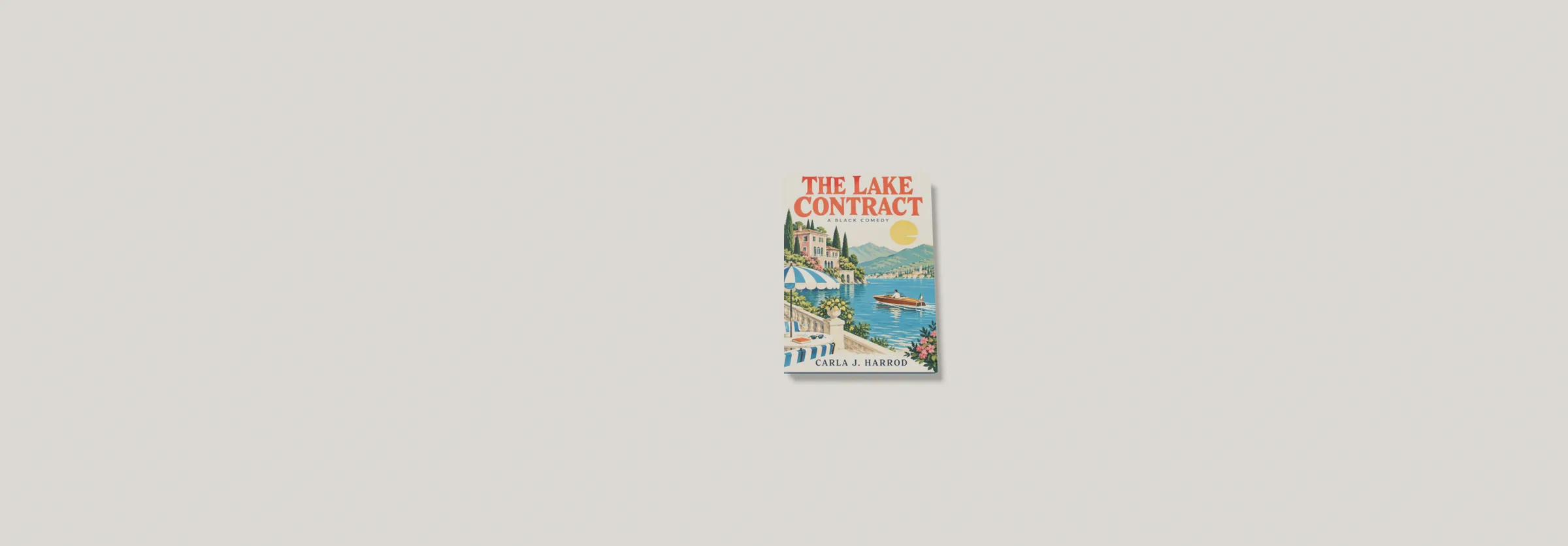 The Lake Contract lying closed on a sunlit linen tabletop